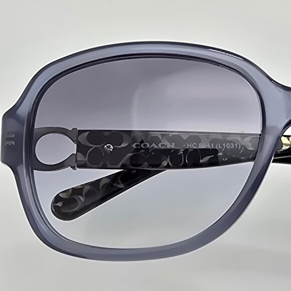 *SOLD* Coach HC 8241 L1031 Milky Blue Denim Frame Blue Gradient Lens Sunglasses - Picture 14 of 16